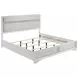 Miranda White King Upholstered Panel Bed
