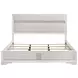 Miranda White King Upholstered Panel Bed
