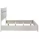 Miranda White King Upholstered Panel Bed