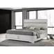 Miranda White California King Upholstered Panel Bed