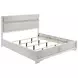 Miranda White California King Upholstered Panel Bed