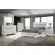 Miranda White California King Upholstered Panel Bed