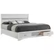 Miranda White California King Storage Panel Bed