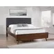 Robyn Dark Walnut and Gray California King Upholstered Platform Bed