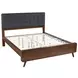 Robyn Dark Walnut and Gray California King Upholstered Platform Bed