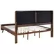 Robyn Dark Walnut and Gray California King Upholstered Platform Bed