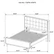 Robyn Dark Walnut and Gray California King Upholstered Platform Bed