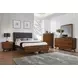 Robyn Dark Walnut and Gray California King Upholstered Platform Bed