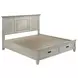 Franco Antique White King Panel Storage Bed