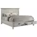 Franco Antique White King Panel Storage Bed