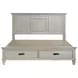 Franco Antique White King Panel Storage Bed