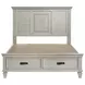 Franco Antique White Queen Panel Storage Bed