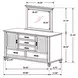 Franco Distressed White 5 Drawer Dresser with Mirror