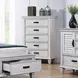 Franco Antique White 5 Drawer Chest