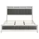 Barzini Gray California King Upholstered Panel Bed
