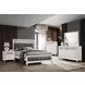 Barzini Gray California King Upholstered Panel Bed