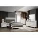 Barzini White Queen Panel Bed