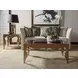Van Cleef Antiqued Brushed Silver Square Glass Top End Table