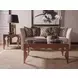 Van Cleef Antiqued Brushed Silver Square Glass Top End Table