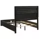 Miranda Black Full Upholstered Panel Bed