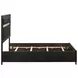 Miranda Black Full Upholstered Panel Bed