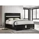 Miranda Black California King Upholstered Panel Bed
