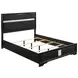 Miranda Black California King Upholstered Panel Bed