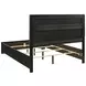 Miranda Black California King Upholstered Panel Bed