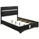 Miranda Black Queen Upholstered Panel Bed
