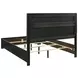Miranda Black Queen Upholstered Panel Bed