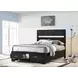 Miranda Black Full Platform Storage Bed
