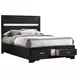 Miranda Black Full Platform Storage Bed