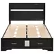 Miranda Black Full Platform Storage Bed