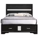Miranda Black Full Platform Storage Bed
