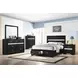 Miranda Black Full Platform Storage Bed