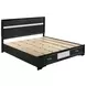 Miranda Black King Platform Storage Bed