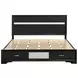 Miranda Black King Platform Storage Bed