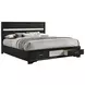 Miranda Black California King Storage Panel Bed