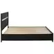 Miranda Black California King Storage Panel Bed