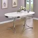Retro White Oval Dining Table