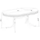 Retro White Oval Dining Table