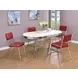 Retro White Oval Dining Table