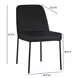 Sydney Black Performance Fabric Upholstered Dining Chair Set of 2