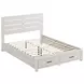Brantford  Coastal White King Platform Storage Bed
