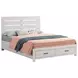Brantford  Coastal White King Platform Storage Bed