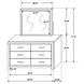 Brantford Coastal White 6 Drawer Dresser with Mirror