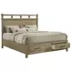 Hazlewood Vineyard Oak King Storage Panel Bed