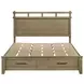 Hazlewood Vineyard Oak King Storage Panel Bed