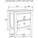 Hazlewood Vineyard Oak 2 Drawer Nightstand