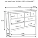 Hazlewood Vineyard Oak 6 Drawer Dresser
